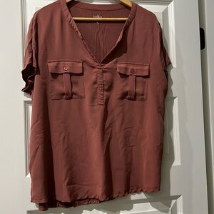 Burnt orange blouse